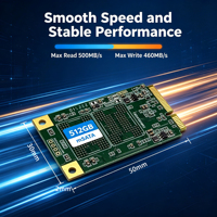 Unidad de Estado Sólido Msata de 512 GB, Resistente a Golpes, Almacenamiento para PC, Precio al por Mayor, Flash MLC, Diseño Robusto para Servidor de Computadora Integrado