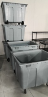 Chariot de Lavage Multifonctionnel à Quatre Roues en Plastique BL, Chariot de Rangement et de Transport, Garantie 1 An pour Entrepôt, Hôtel, Hôpital - Vente Flash