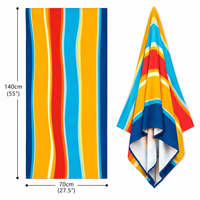 Custom Microfiber Beach Towel Sand Free Highly Absorbent Quick Dry Custom Logo Printed OEM ODM Factory