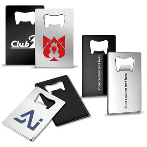 Oem Op Maat Gemaakte Creditcardstijl Gevormde Metalen Bieropeners Uv Bedrukt Met Slanke Zakbouw Voor Zakelijke Cadeau-En Drankpromo 'S - Product Image 1
