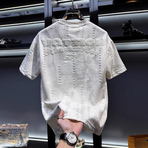 Bán Buôn Nhà Máy Thiết Kế Biểu Tượng Tùy Chỉnh Người Đàn Ông Của Nhà Sản Xuất Quần Áo 320G Lỏng Thoáng Khí Ngắn Tay Người Đàn Ông Của T-Shirt - Product Image 5