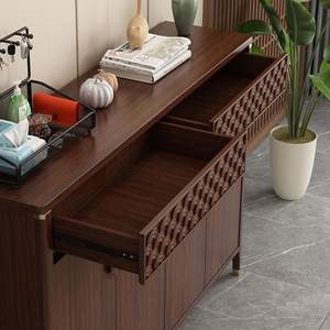 Zapatero de pared estilo chino, gran capacidad de almacenamiento para la entrada del hogar, sin perforaciones, acabado lacado. - Product Image 4