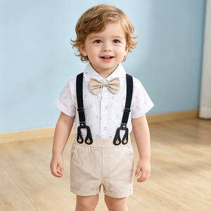 Bộ quần áo cotton mùa hè cho bé trai, bán buôn quần áo trẻ sơ sinh, bộ quần áo trẻ sơ sinh bán buôn, quần áo trẻ sơ sinh mới sinh - Product Image 1