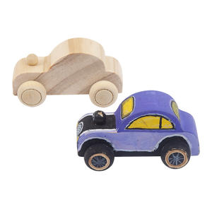 Jouets de voiture en bois non finis, écologiques et peignables, blocs de construction en bois à peindre soi-même pour projets d'artisanat pour enfants - Product Image 4
