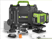 Niveaux laser rotatifs automatiques 3D portables à 12 lignes, fournisseurs de niveaux laser à faisceau vert multifonctionnels à auto-nivellement 360°