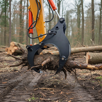 Extracteur de souches et de racines pour excavatrice de 18 à 20 tonnes, machine de déracinement et de transplantation d'arbres de 22, 23, 25 tonnes avec certification CE