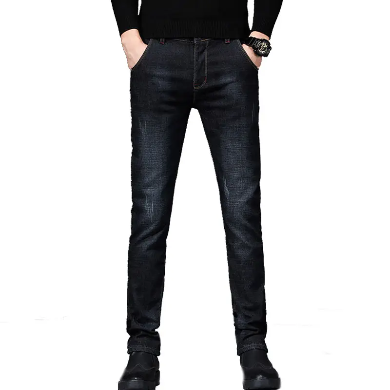 Factory Wholesale Custom High Quality Straight Leg Pants Skinny Black Jeans Men