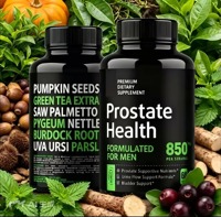 Capsules pour la santé de la prostate des hommes, 60 unités |   Mélange Herbal de Palmier Nain et Graines de Citrouille 850mg pour le Soutien de la Santé Urinaire et de la Vessie