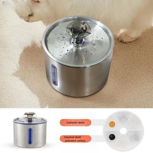 Fontanella d'Acqua Automatica per <span class=keywords><strong>Gatti</strong></span> in Acciaio Inox con Doppia Uscita e Flusso Ultra Silenzioso - Product Image 2