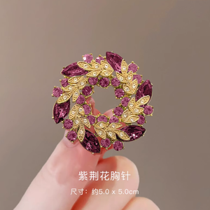 花ブローチ韓国製ジュエリーパールブーケブローチ - Product Image 4