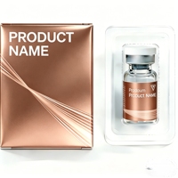 Emballage personnalisé pour flacons de peptides avec logo, 5 flacons de 2 à 10 ml avec étiquettes de marque
