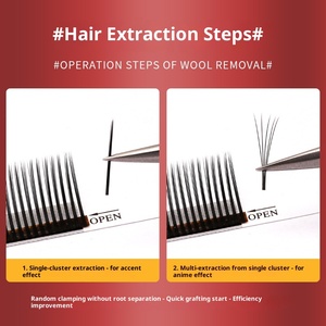 Pestañas de Fábrica al por Mayor, Pestañas de Pelo Sintético 5D con Diseño de Flor, Pestañas Individuales Súper Suaves, Estilo Celebridad de Internet - Product Image 3