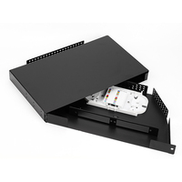 Mini boîtier de distribution à fibres optiques rotatif 1U de 19 pouces 12 cœurs 48 ports LC SC panneau de brassage à fibres pour montage en rack équipement FTTH 3G