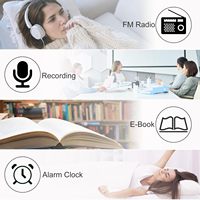 Full-Touchscreen Tragbarer MP3-Player BT HiFi-Verlustfreie Musik-Player mit Lautsprecher, FM-Radio, Video, Rekorder, Wecker