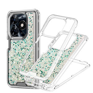 Étui de téléphone triple avec paillettes de luxe pour Samsung <span class=keywords><strong>Galaxy</strong></span> <span class=keywords><strong>S23</strong></span> FE/A05/A05S/A15/A35/A55, étui de téléphone à paillettes dégradées 360 pour filles - Product Image 6