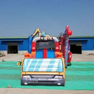 Château gonflable de construction en forme de <span class=keywords><strong>camion</strong></span> <span class=keywords><strong>benne</strong></span> avec toboggan aquatique, grand combo gonflable aquatique avec piscine à éclaboussures - Product Image 5