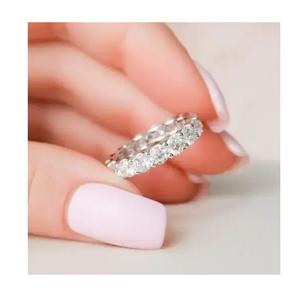 Nouvelle arrivée moderne dernière conception diamant naturel 18K or blanc filles bague de fiançailles alliance bijoux de mode - Product Image 1