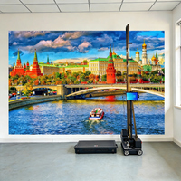 Impresora de pared 3D fácil de usar, máquina de pintura en aerosol automática de alta velocidad, máquina de impresión vertical de murales UV.
