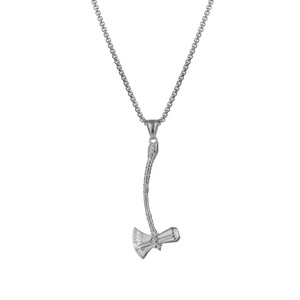 Bijoux Hip-Hop pour Hommes, Pendentif Hache en Acier Inoxydable Doré - Product Image 5