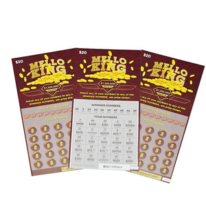 Cá nhân hoá in Scratch-off may mắn Xổ Số vé giấy Xổ Số Xổ Số thẻ cào Xổ Số vé Nhà cung cấp - Product Image 2