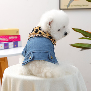 Nueva ropa de otoño/invierno para mascotas, perros pequeños, cachorros, perros y gatos felices, chaquetas de mezclilla cálidas, cómodas, gruesas y lujosas - Product Image 1