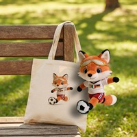 Jouets en peluche personnalisés Mascotte Renard en Coton Biologique et Coton PP Lavé Entièrement Personnalisables Commandes en Gros Direct Usine OEM/ODM