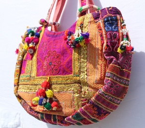 High Quality Artisanal Indian <b>Patchwork</b> Mid-Century Banjara <b>Bags</b> Ethnic Hand Embroidered Two Straps for Great Price - Product Image 3