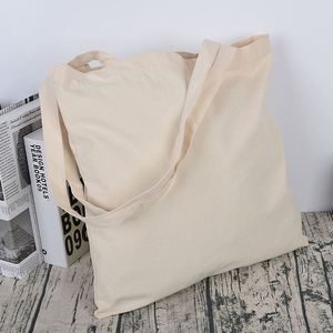 Bolsa de Mano de Algodón Blanca Multiusos Reutilizable de Alta Calidad, Personalizada, al por Mayor, de Tamaño Pequeño, con Correa para el Hombro, para Compras - Product Image 3