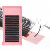 Extensions de cils en forme de W 4DW 5D W Clover W Fans, fabriquées à la machine, en cheveux synthétiques, naturelles, douces, légères et volumineuses, vente en gros