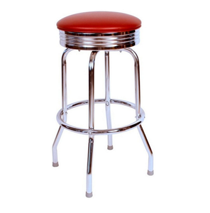 Taburete de Bar Giratorio de Metal Moderno, Portátil, Ecológico, de Diseño Creativo, con Asiento de Cuero, Duradero, para el Hogar, Bar o Comedor - Product Image 4