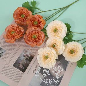 Fleurs artificielles Xinxin Lulian, 4 têtes, style nordique, bouquet de décoration de mariage, tissu tissé - Product Image 1