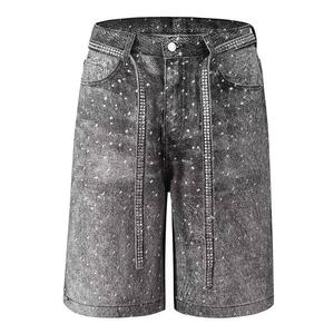 <span class=keywords><strong>Jeans</strong></span> alti personalizzati da uomo in strass Y2K <span class=keywords><strong>larghi</strong></span> e <span class=keywords><strong>lunghi</strong></span> Jorts neri oversize lavati consumati <span class=keywords><strong>Jeans</strong></span> <span class=keywords><strong>Jeans</strong></span> <span class=keywords><strong>Jeans</strong></span> per uomo - Product Image 2