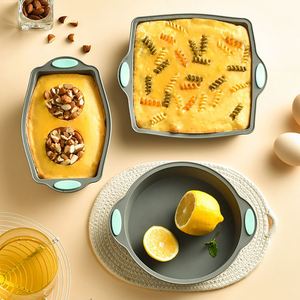 Moule à gâteau carré en silicone résistant à la chaleur et outils de pâtisserie personnalisés pour la cuisson de gâteaux, brownies et pains. - Product Image 3