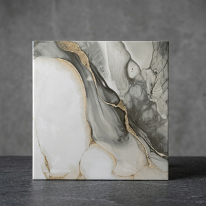 Carreaux de sol en céramique émaillée gris marbre granit 40x40cm 8mm, porcelaine, design d'intérieur - Product Image 4
