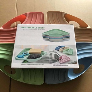 Wholesale Triangle <b>Kitchen</b> Drain <b>Rack</b> Thickened Plastic Standing Type Multifunctional <b>Storage</b> & Organizing Basket - Product Image 2