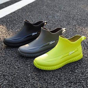 <span class=keywords><strong>Chaussures</strong></span> <span class=keywords><strong>de</strong></span> <span class=keywords><strong>pluie</strong></span> pour hommes, bottes en caoutchouc courtes résistantes à l'usure, imperméables, antidérapantes pour la cuisine, le lavage <span class=keywords><strong>de</strong></span> voiture et le travail - Product Image 5