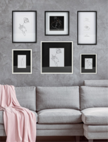 Cadre photo funia, 30x30cm, tapis blanc carré, en bois pour décor mural, offre spéciale, de bonne qualité