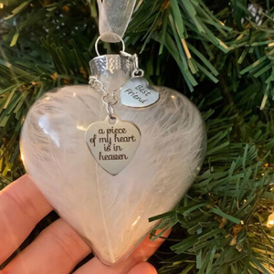 <span class=keywords><strong>Cadeau</strong></span> <span class=keywords><strong>de</strong></span> noël en forme <span class=keywords><strong>de</strong></span> boule en plastique écologique famille ami Couple pendentif commémoratif arbre suspendu décoration en gros - Product Image 4