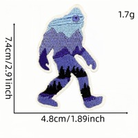 Bigfoot Wild Man Broderie Fer sur Gorille Homme Primitif Patchs