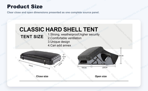 Carpa de Techo Rígido XQ de Doble Capa con Estructura de Panal de Abeja de Aluminio ABS para 2-3 Personas, 280g de Polialgodón, Montaje Rápido y Automático, para las Cuatro Estaciones - Product Image 3