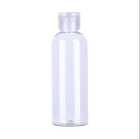 Bouteille en plastique PET transparente avec bouchon à clapet pour parfum et shampoing, disponible en plusieurs tailles : 30ml, 50ml, 100ml, 120ml, 200ml, 250ml, 300ml, 500ml