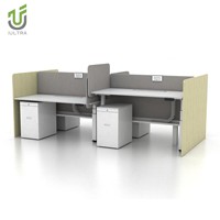 Bureau debout électrique IULTRA moderne à double moteur avec tiroirs intégrés, hub USB, plateau en bois écologique de grande taille pour espace de travail exécutif