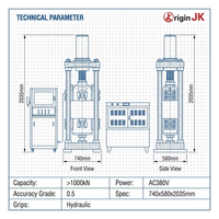JK Computer Control Electro-Hydraulic Servo Universal/Tensile Testing Machine 1000KN-2000KN Capacity 700mm/min Speed 0.1N