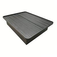 Cadre de lit de luxe en acier robuste de 17 pouces pour hôtel, avec système de maintien de matelas encastré, compatible avec les lits plateforme commerciaux Full/Queen/King