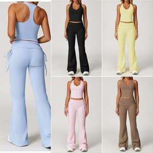 ชุดออกกำลังกายโยคะแบบ 2 ชิ้น ผ้าระบายอากาศดี ไซส์ใหญ่ ไร้ตะเข็บ เหมาะสำหรับเล่นกีฬาและฟิตเนส - Product Image 3