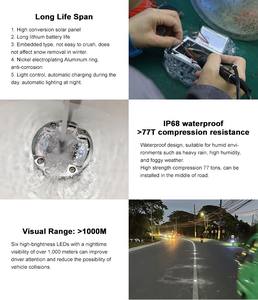 Солнечный дорожный светоотражатель в корейском стиле «Кошачий глаз» с высокой яркостью, маркер для разметки дорожного покрытия G105, солнечный дорожный светоотражатель - Product Image 3