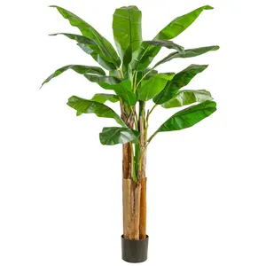 Хит продаж, искусственное растение, банановое дерево, большие листочки, искусственное банановое дерево, Горшечное дерево для украшения дома