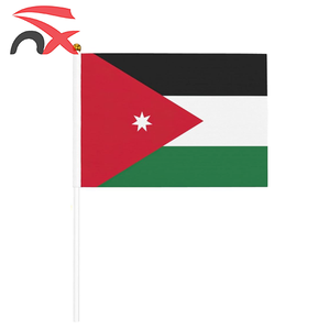 Drapeau national jordanien à main pour la promotion, vente en gros, petit monde sportif, match de football, encouragements - Product Image 2