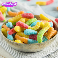 Bonbons gélifiés assortis personnalisés enrobés de sucre, saveur fruitée fantaisie, en sachet