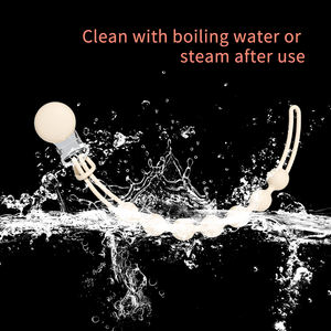 Cadena de chupete de bebé de diseño de una pieza duradera Fácil de usar Silicona suave, <span class=keywords><strong>Clip</strong></span> de chupete no tóxico y sin BPA - Product Image 3